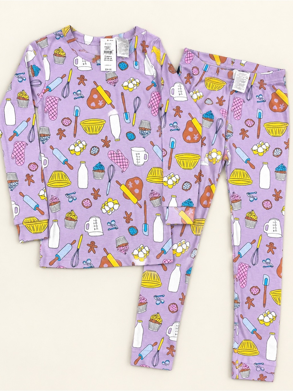 Girls' Baby Gap Lavender Baking Print Pajama Set